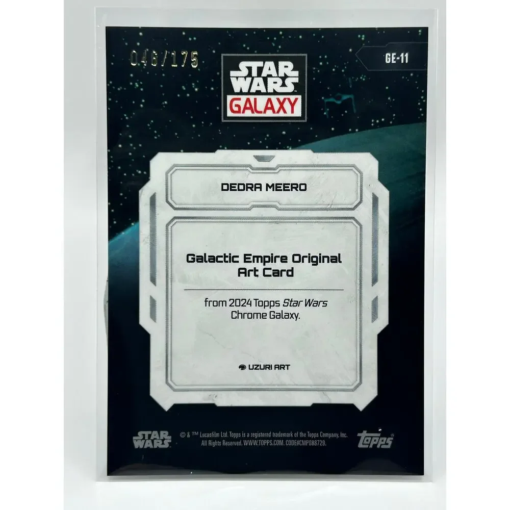 2024 Topps Star Wars Galaxy Dedra Meero Galactic Empire Art Lava Refractor /175 - Picture 2 of 2